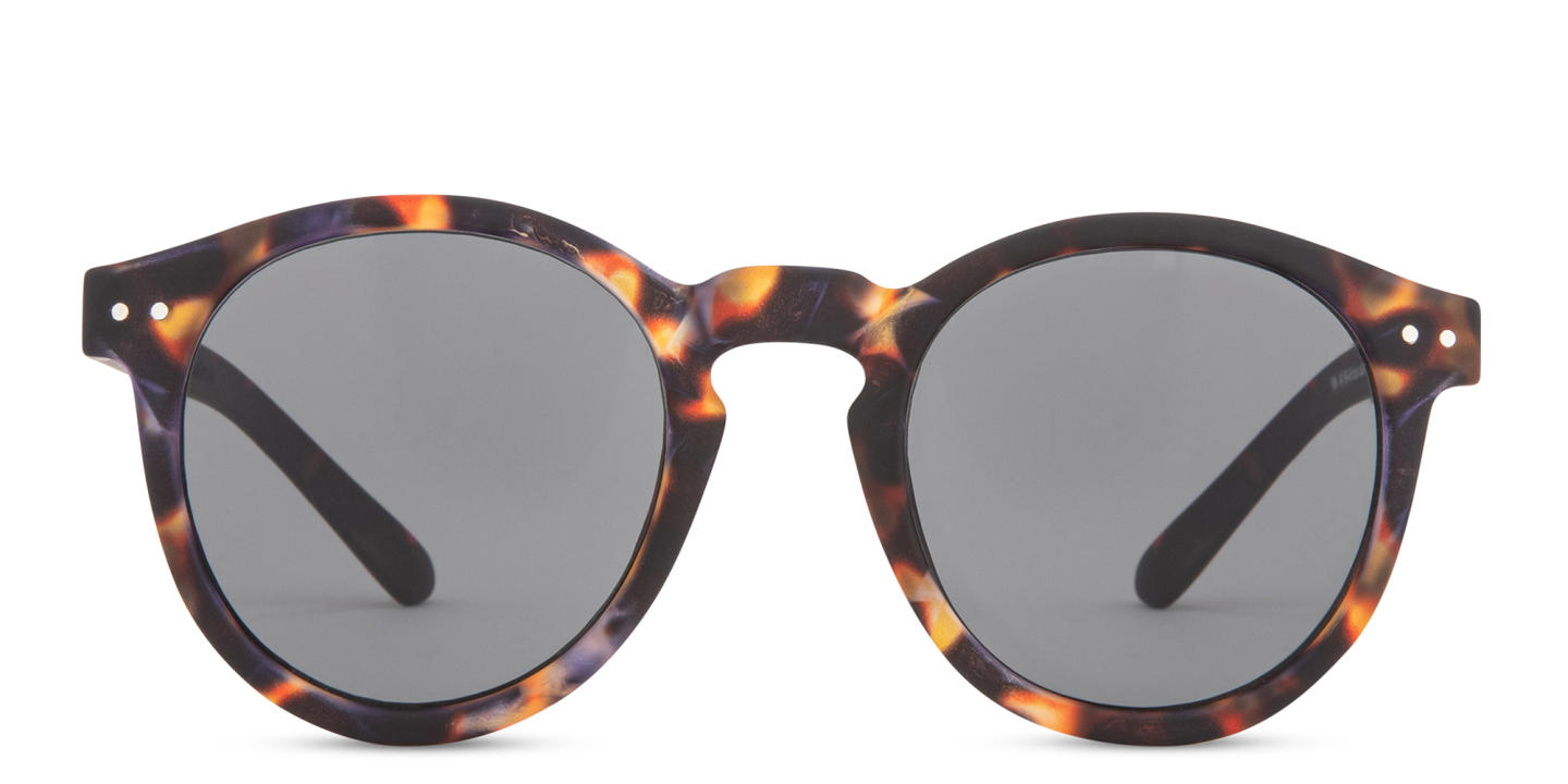 Izipizi Logo Unisex Round Sunglasses in Tortoise – Product Photo 0