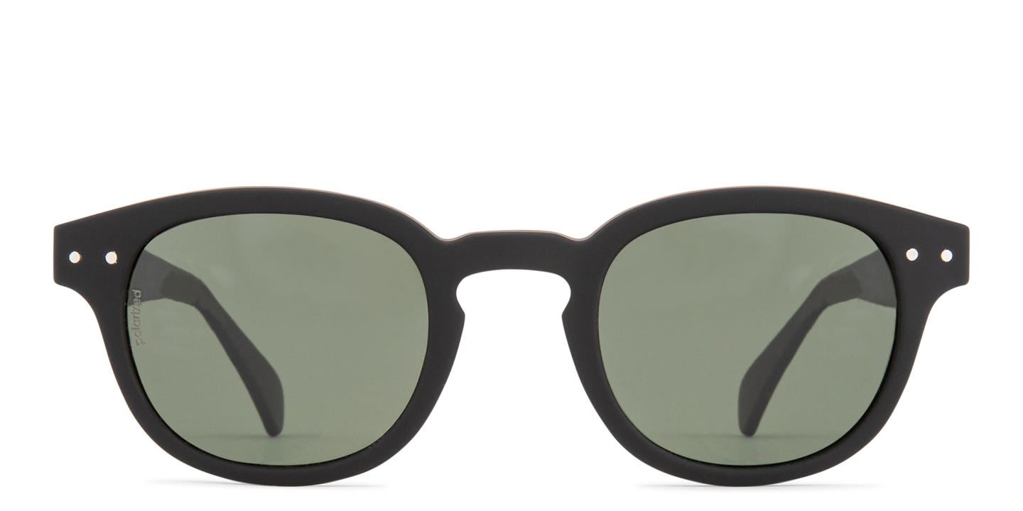 نظارات شمسية مربّعة للجنسين بشعار العلامة من ايزيبيزي بلون أسود - صورة المنتج 0