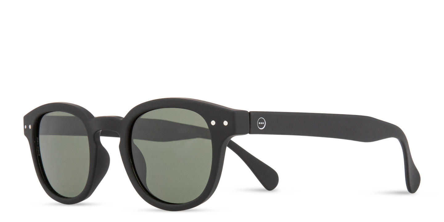 نظارات شمسية مربّعة للجنسين بشعار العلامة من ايزيبيزي بلون أسود - صورة المنتج 1