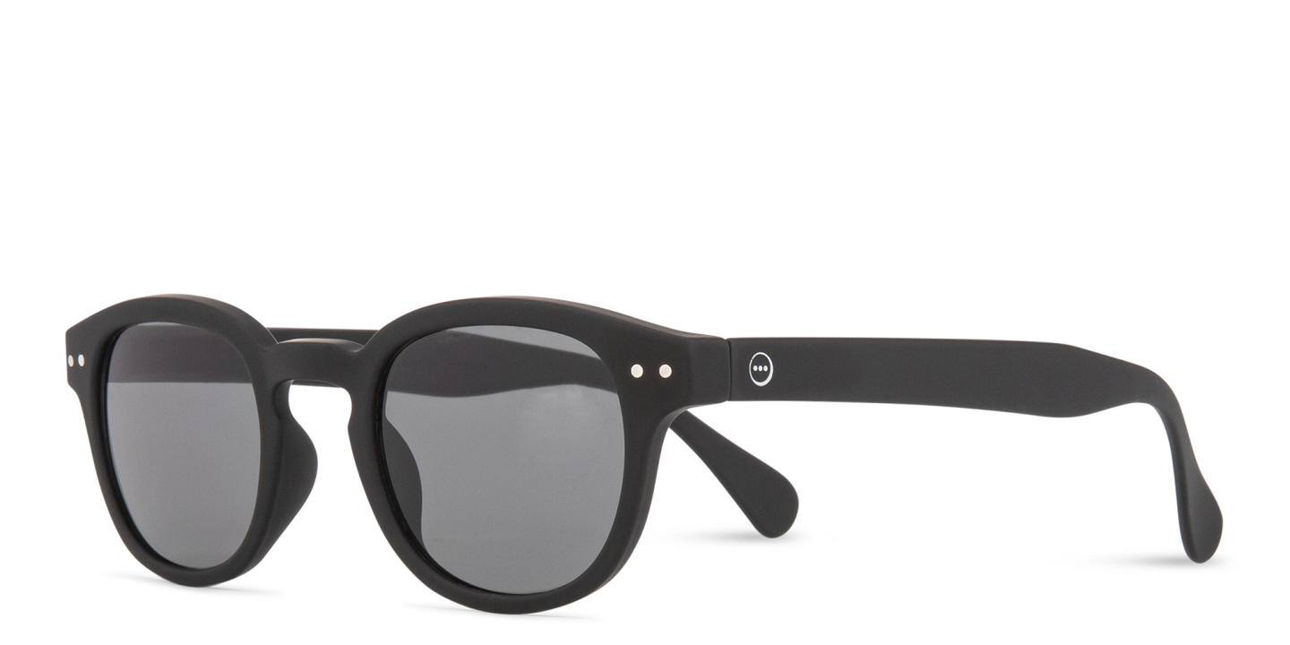 Izipizi Logo Unisex Square Sunglasses in Black – Product Photo 1