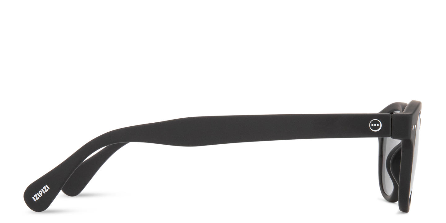 Izipizi Logo Unisex Square Sunglasses in Black – Product Photo 3