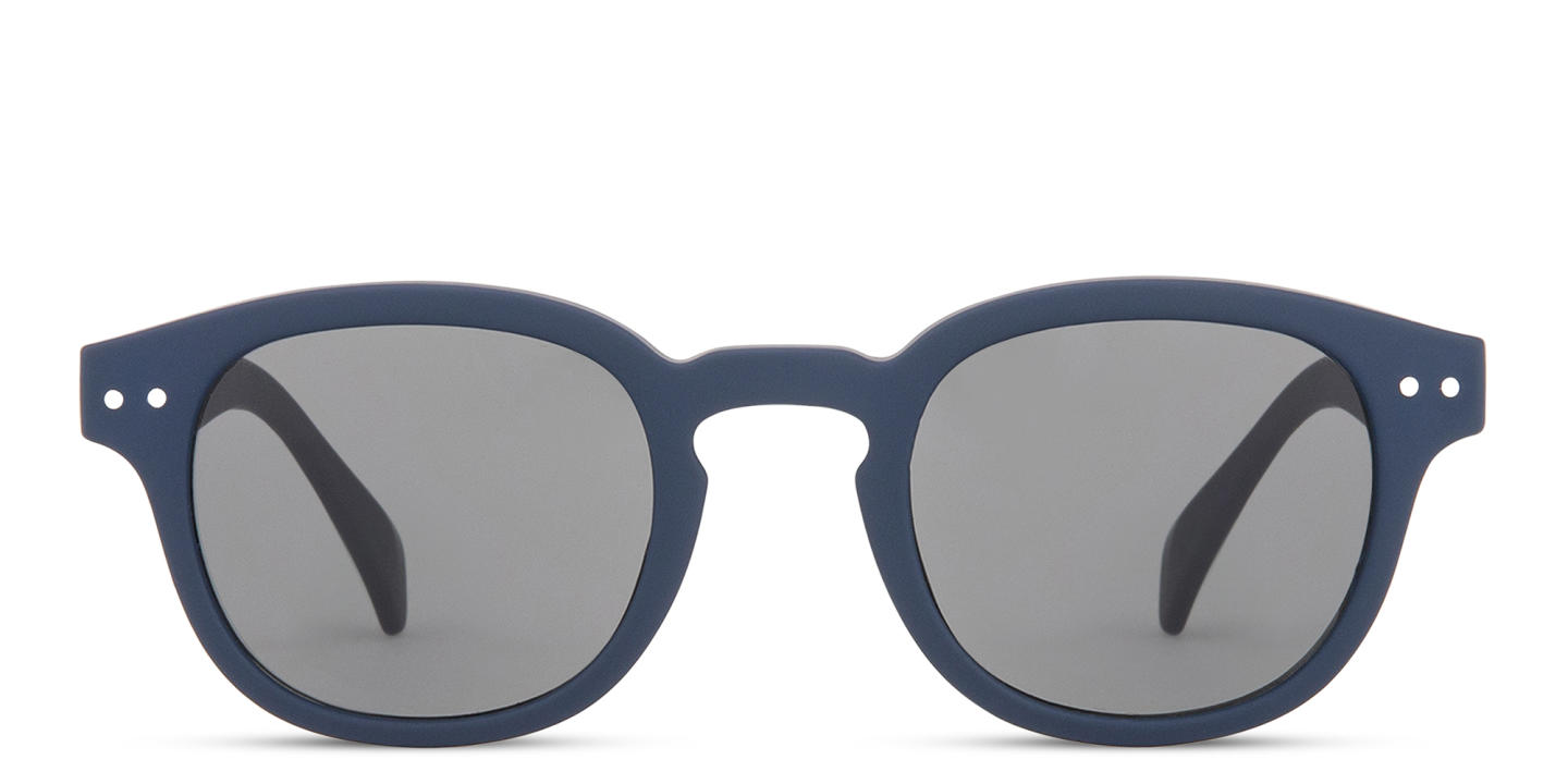 Izipizi Logo Unisex Square Sunglasses in Navy Blue – Product Photo 0