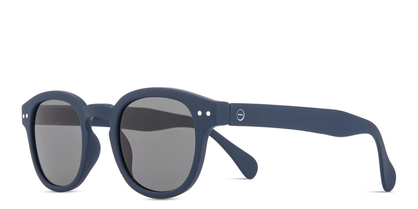 Izipizi Logo Unisex Square Sunglasses in Navy Blue – Product Photo 1
