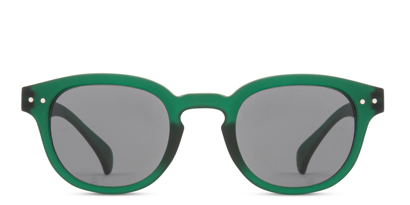Izipizi Logo Unisex Square Sunglasses in Green – Product Photo 0