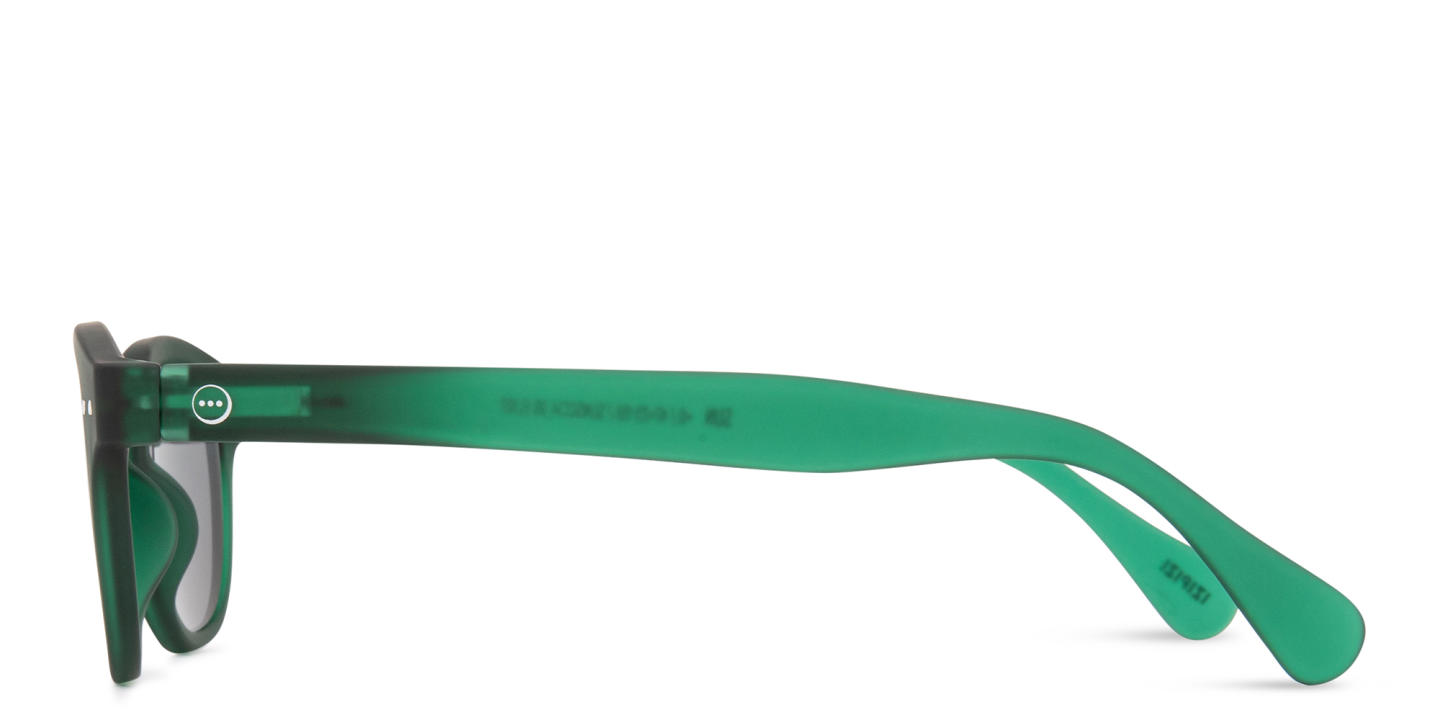 Izipizi Logo Unisex Square Sunglasses in Green – Product Photo 2