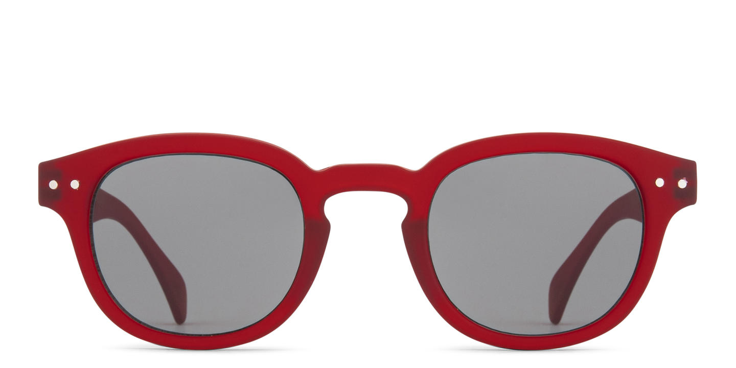 Izipizi Logo Unisex Square Sunglasses in Red – Product Photo 0