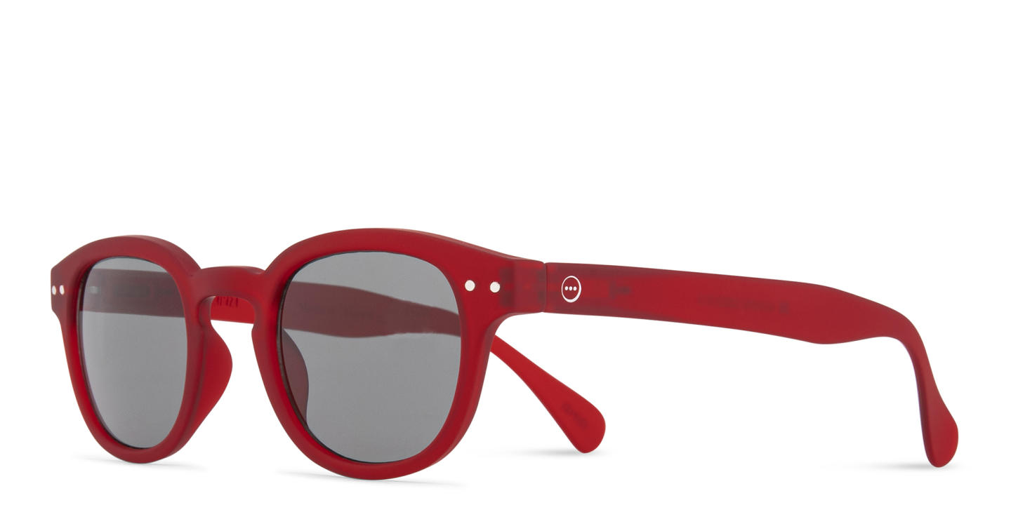 Izipizi Logo Unisex Square Sunglasses in Red – Product Photo 1