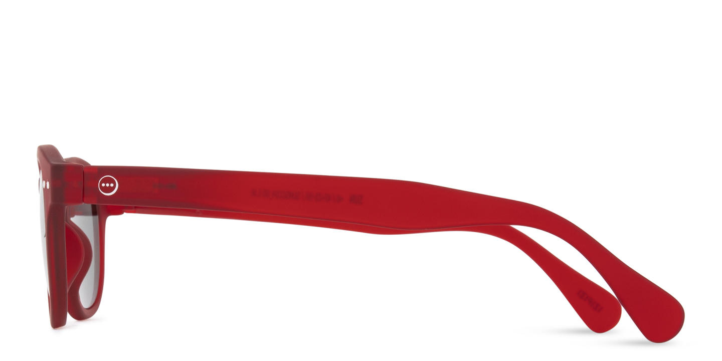 Izipizi Logo Unisex Square Sunglasses in Red – Product Photo 2