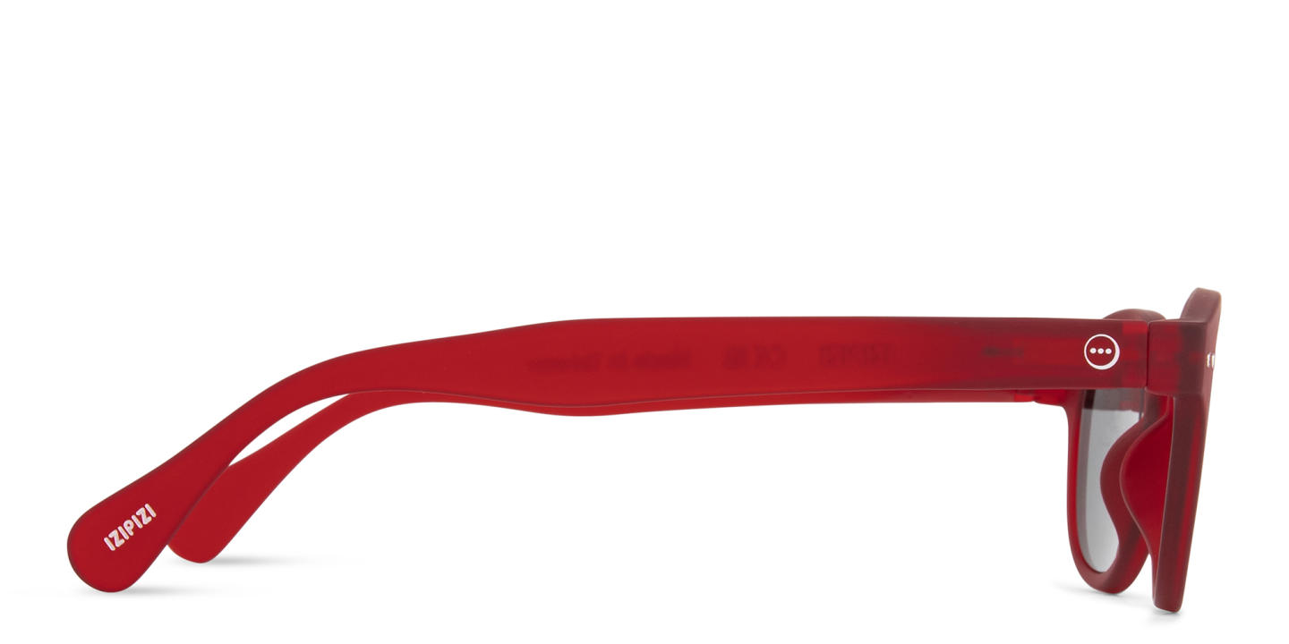 Izipizi Logo Unisex Square Sunglasses in Red – Product Photo 3