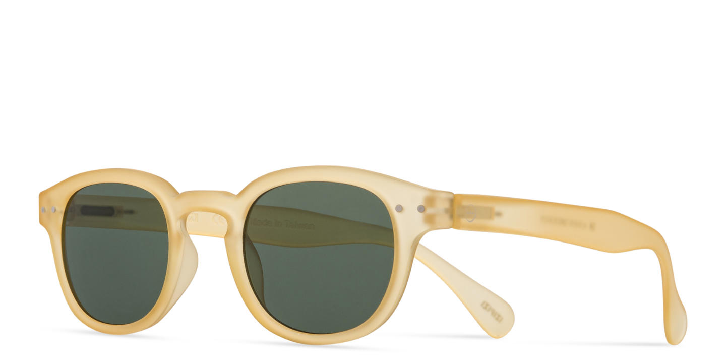 Izipizi Logo Unisex Square Sunglasses in Yellow – Product Photo 1