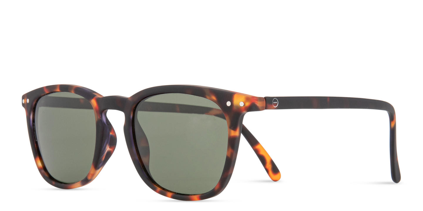 Izipizi Logo Unisex Square Sunglasses in Tortoise – Product Photo 1