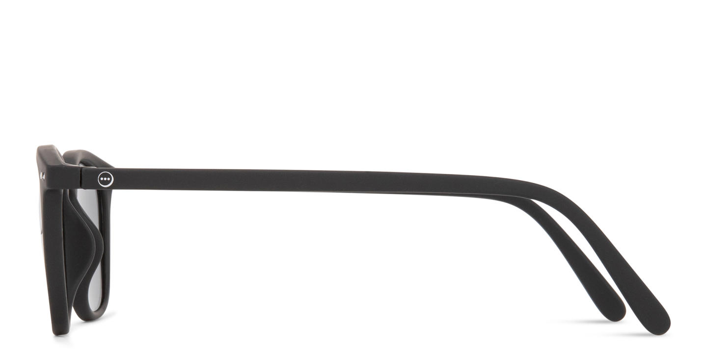 Izipizi Logo Unisex Square Sunglasses in Black – Product Photo 2