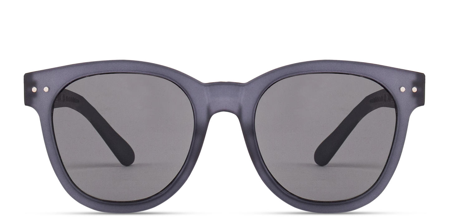 Izipizi Logo Unisex Square Sunglasses in Transparent Indigo – Product Photo 0