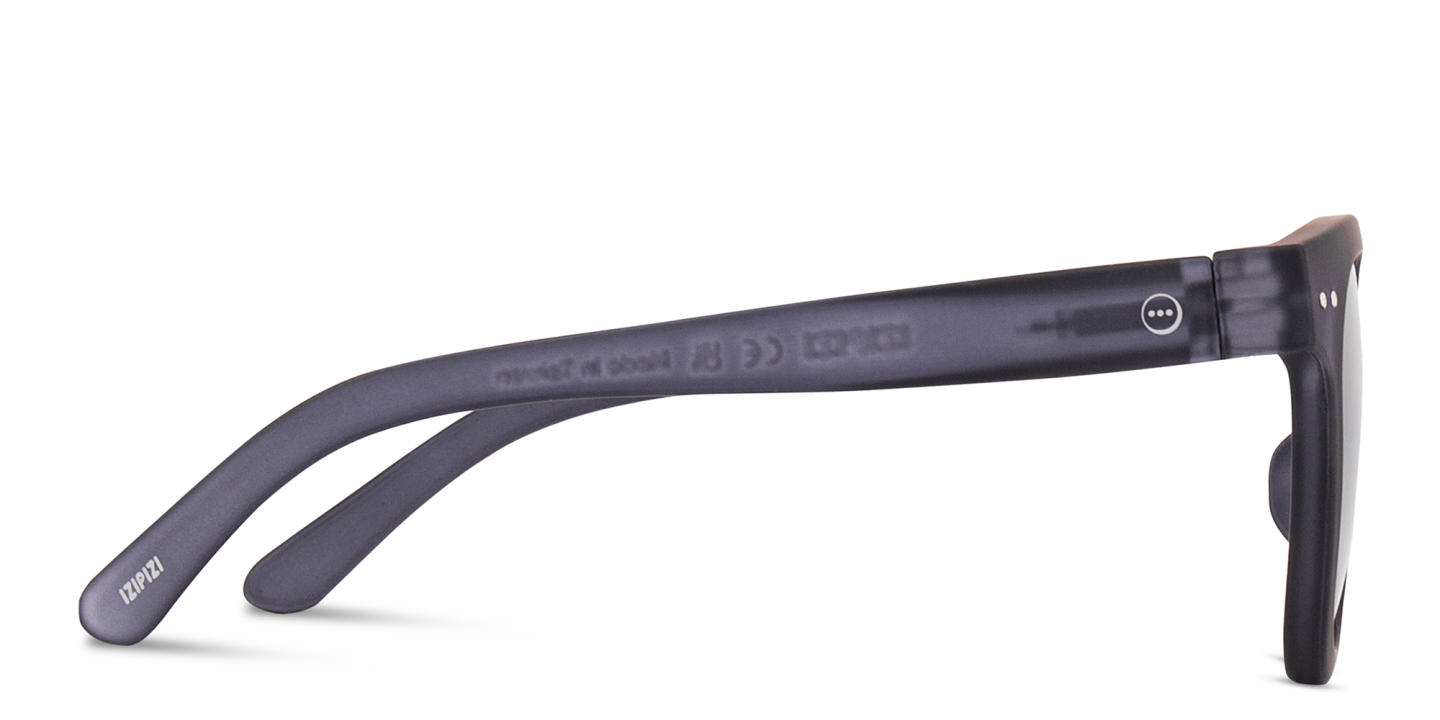 Izipizi Logo Unisex Square Sunglasses in Transparent Indigo – Product Photo 2