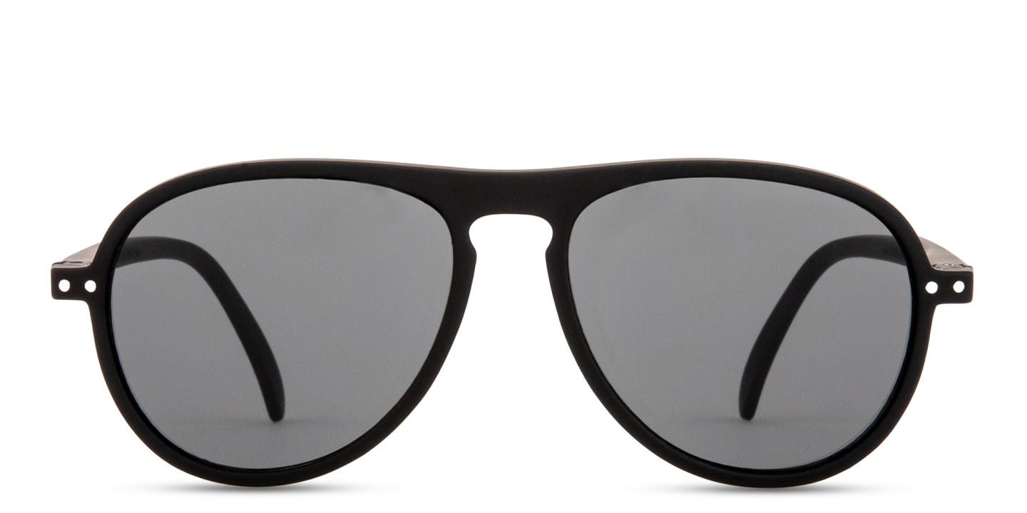 Izipizi Logo Unisex Aviator Sunglasses in Black – Product Photo 0