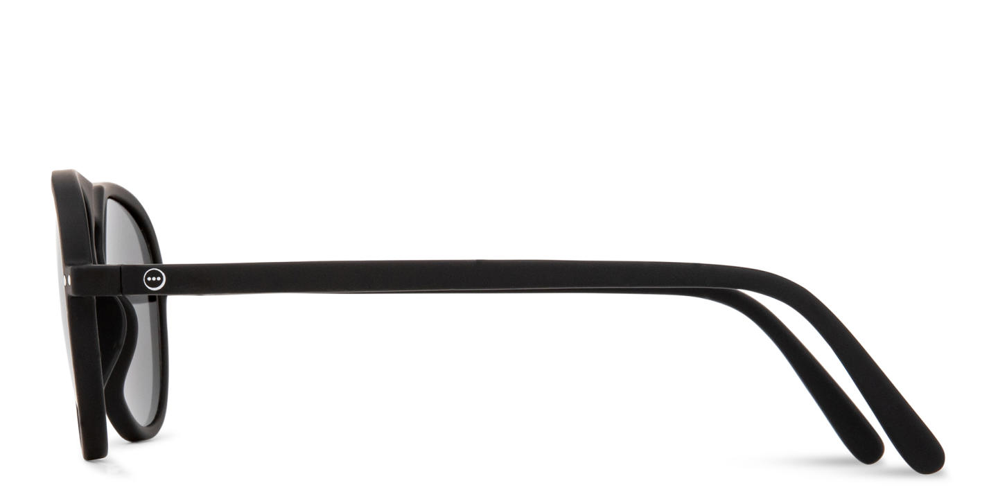 Izipizi Logo Unisex Aviator Sunglasses in Black – Product Photo 2