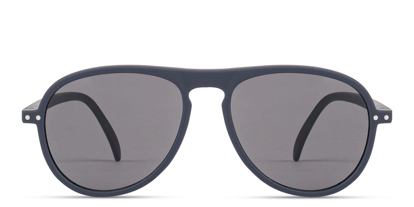 Izipizi Logo Unisex Aviator Sunglasses in Navy Blue – Product Photo 0