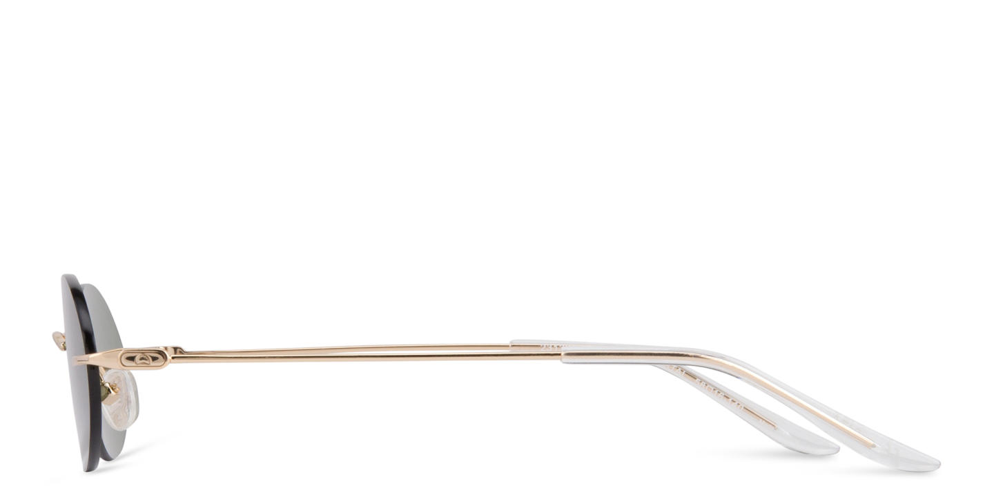 TRICE Rimless Oval Sunglasses in Gold – Product Photo 2