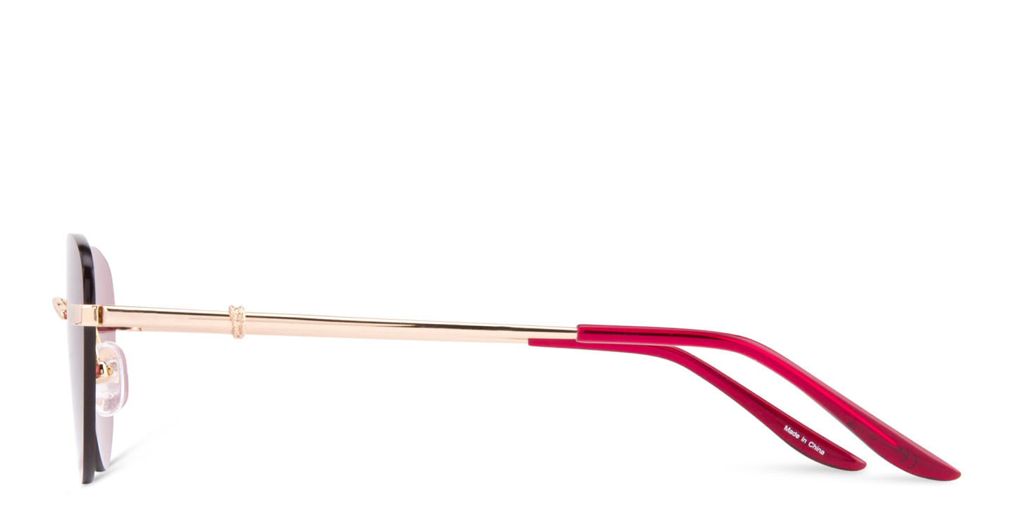 TRICE Rimless Cat-Eye Sunglasses in Gold – Product Photo 2