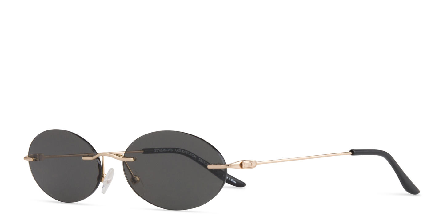 TRICE Rimless Cat-Eye Sunglasses in Gold – Product Photo 1