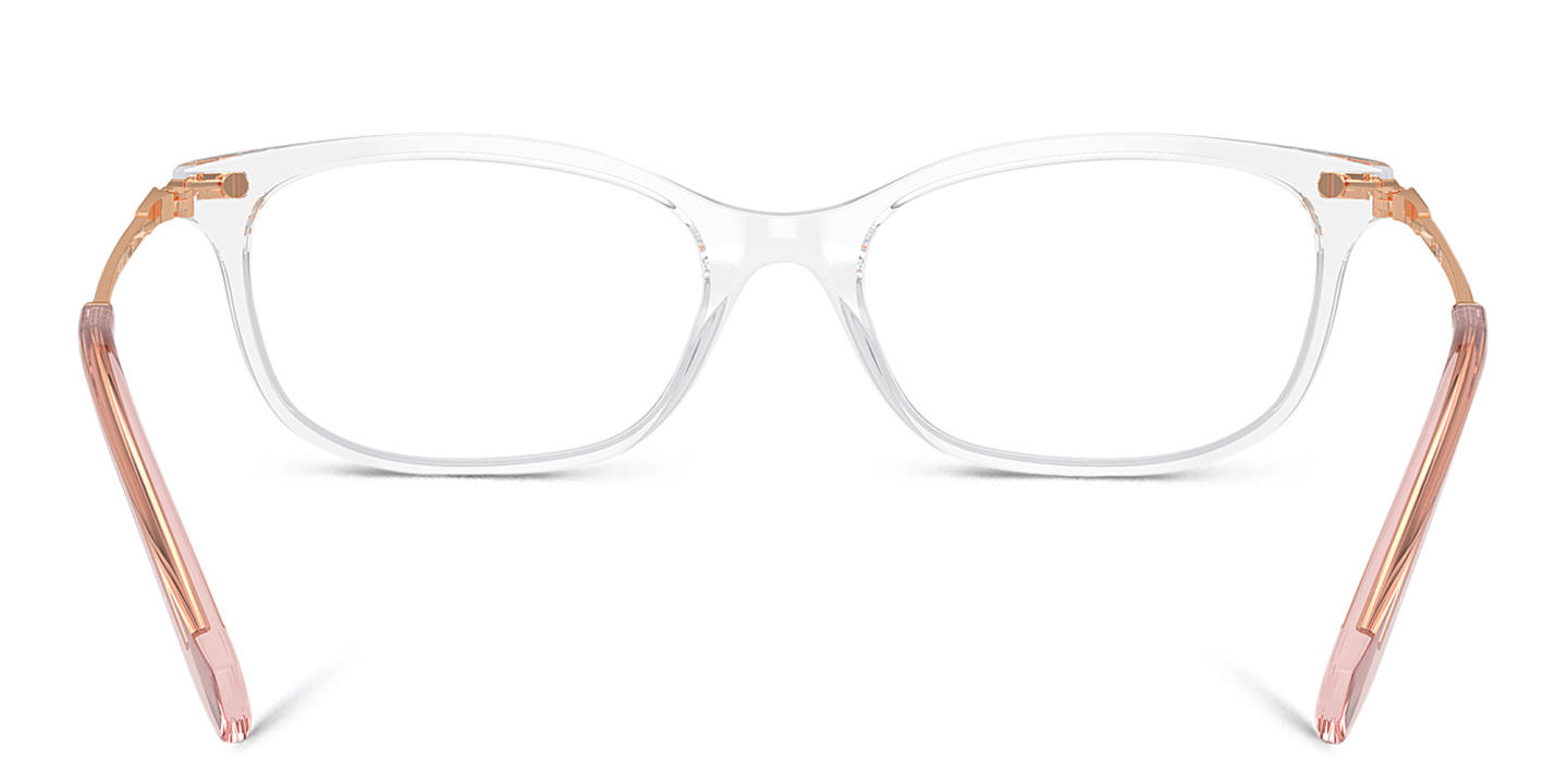 Shop Swarovski Crystal-Embedded Rectangle Eyeglasses in Clear online.