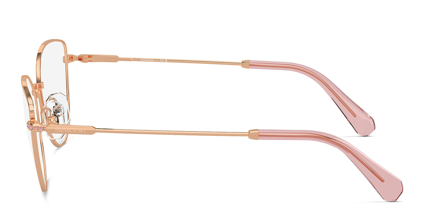 Shop Swarovski Crystal-Accented Cat-Eye Eyeglasses in Rose Gold online.