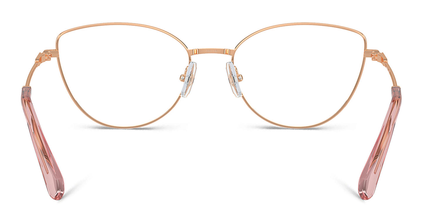 Shop Swarovski Crystal-Accented Cat-Eye Eyeglasses in Rose Gold online.