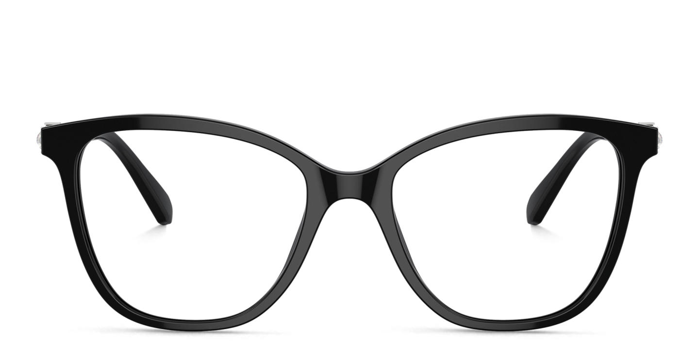 Swarovski Crystal Square Eyeglasses in Black – Product Photo 0