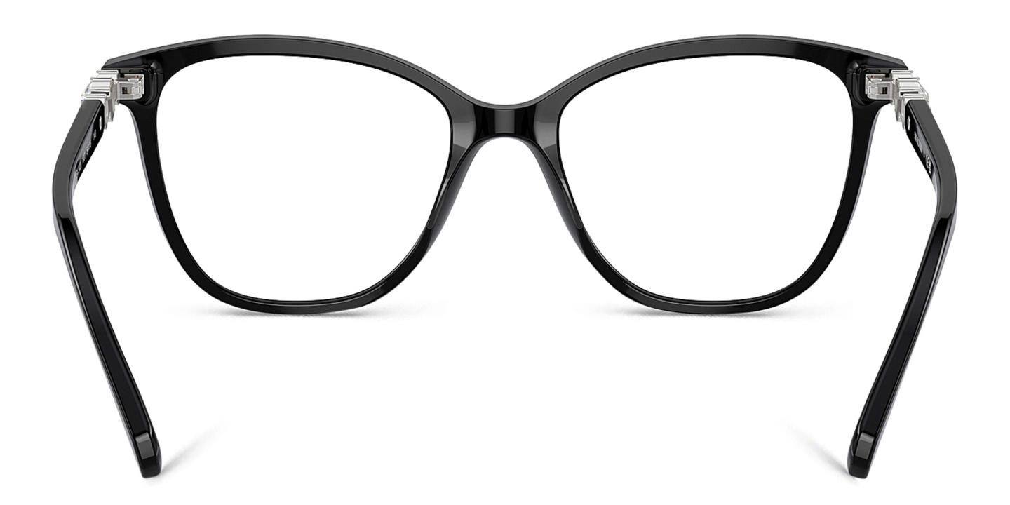 Swarovski Crystal Square Eyeglasses in Black – Product Photo 3