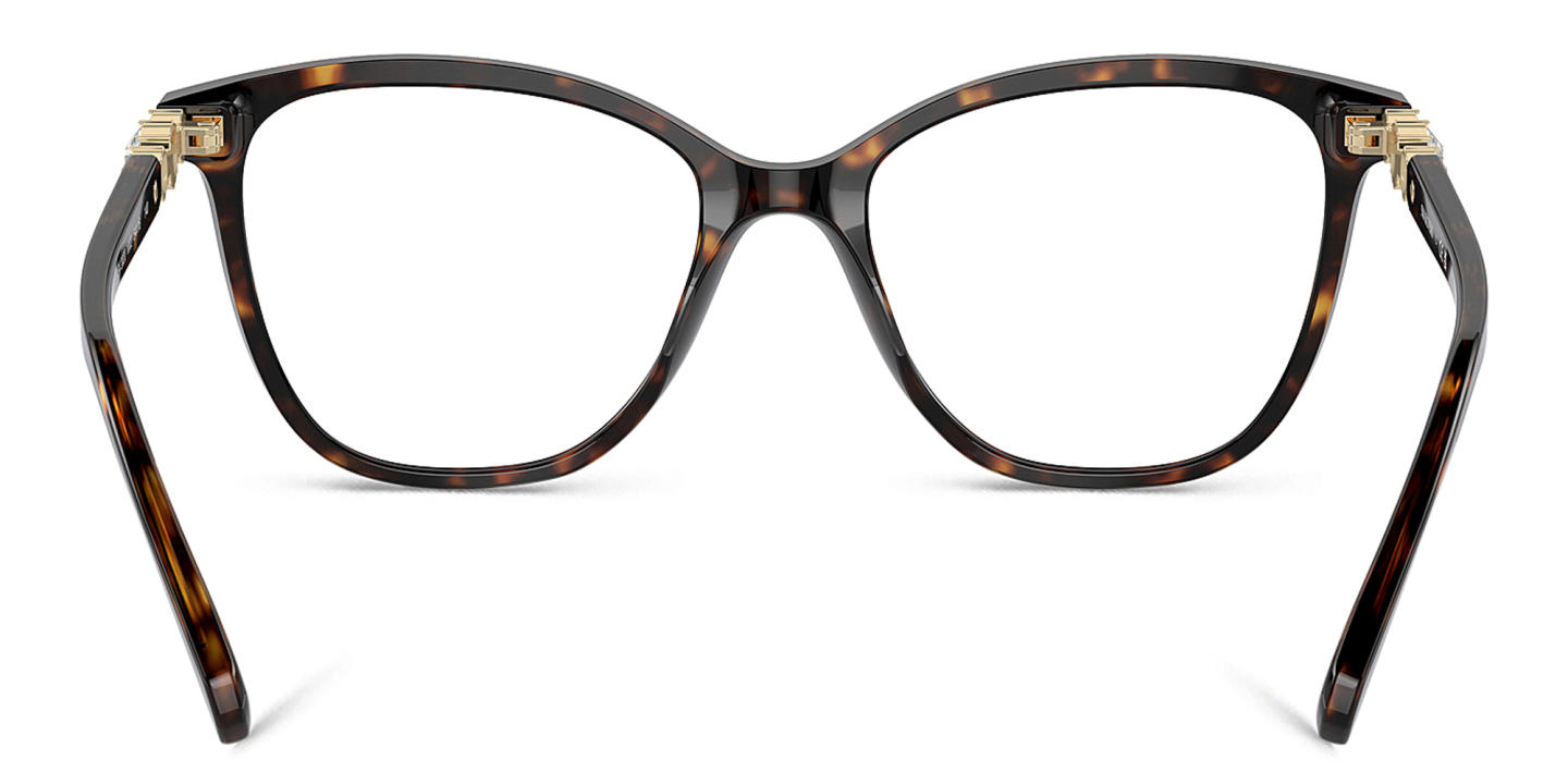 Swarovski Crystal Square Eyeglasses in Havana – Product Photo 3