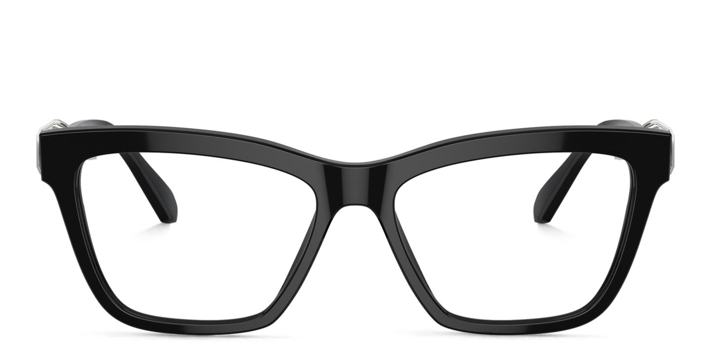 Swarovski Crystal Square Eyeglasses in Black – Product Photo 0