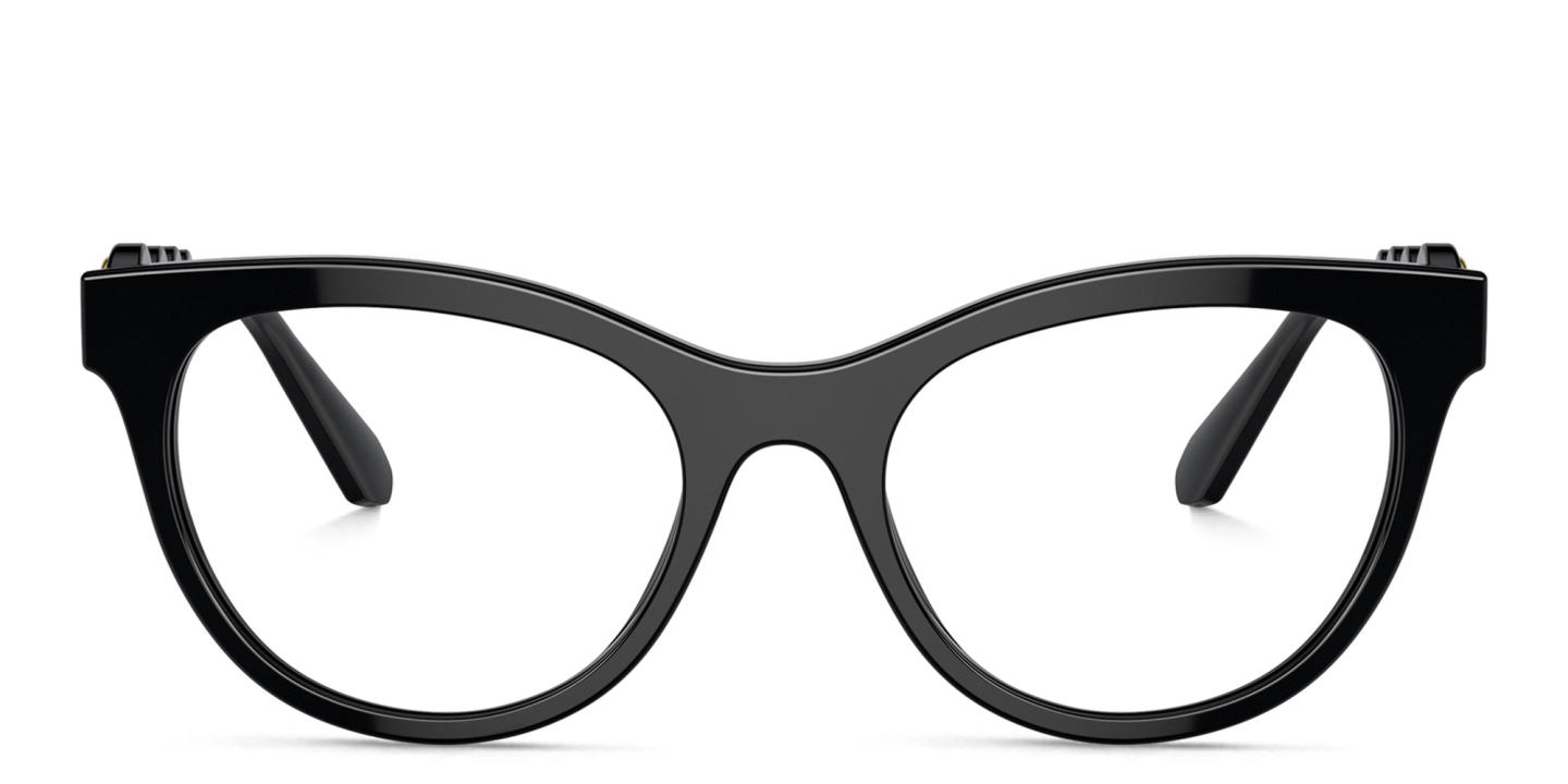 Swarovski Rhinestone Round Eyeglasses in Black – Product Photo 0