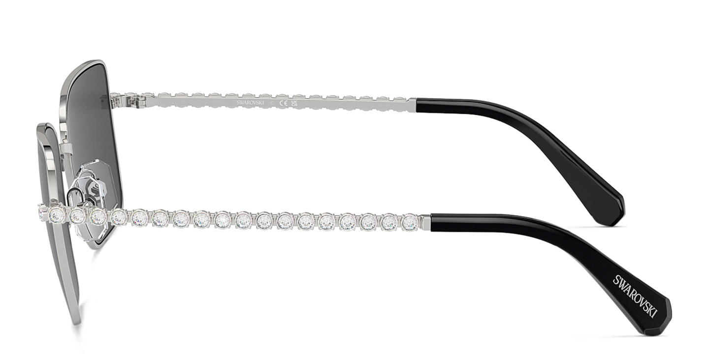 Swarovski Rhinestone Square Sunglasses in Silver – Product Photo 2