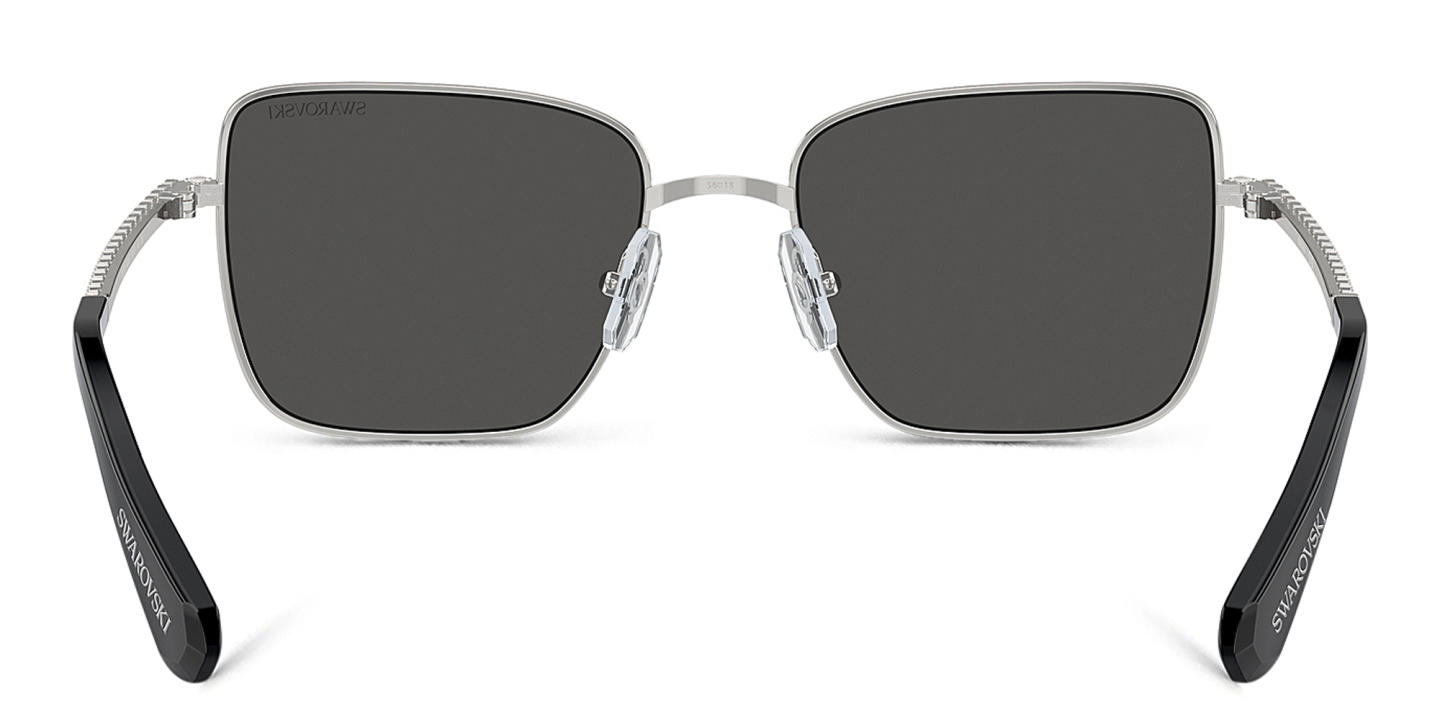 Swarovski Rhinestone Square Sunglasses in Silver – Product Photo 3