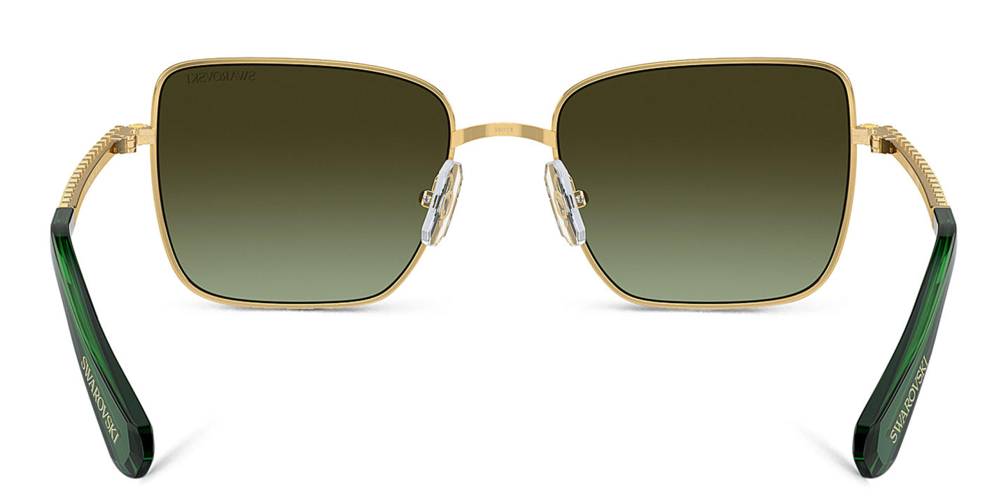 Swarovski Crystal-Embedded Square Sunglasses in Gold – Product Photo 3