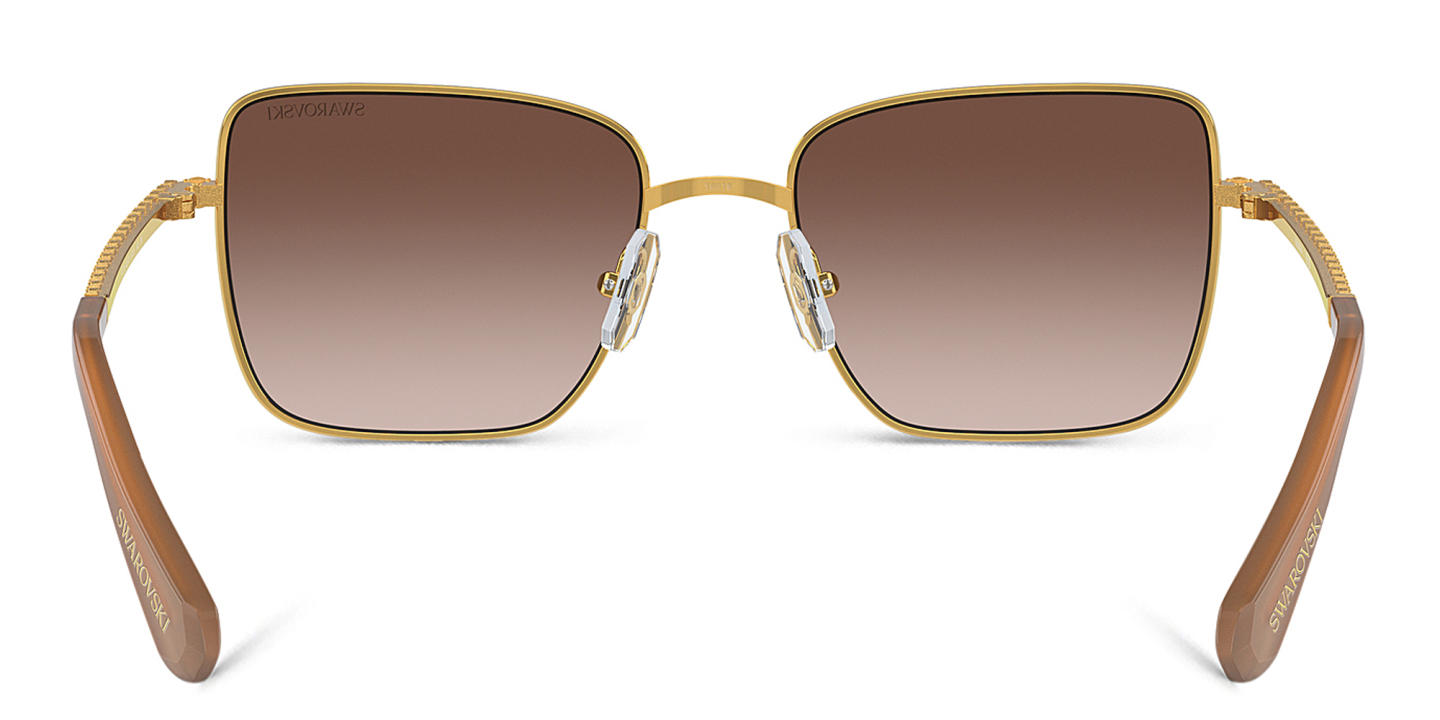 Swarovski Crystal-Embedded Square Sunglasses in Yellow – Product Photo 3