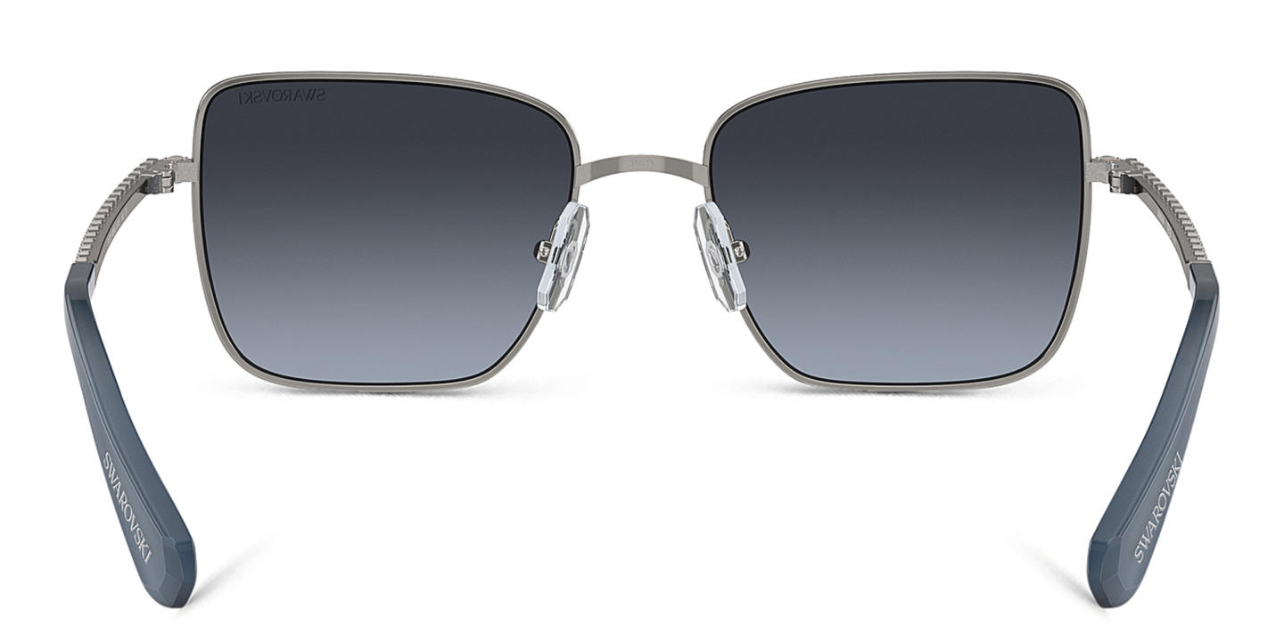 Swarovski Crystal-Embedded Square Sunglasses in Gunmetal – Product Photo 3