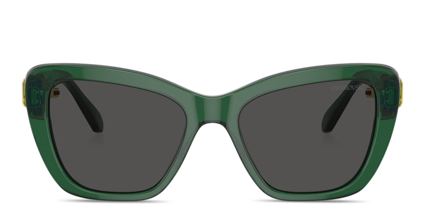 Swarovski Crystal-Embellished Cat-Eye Sunglasses in Green – Product Photo 0