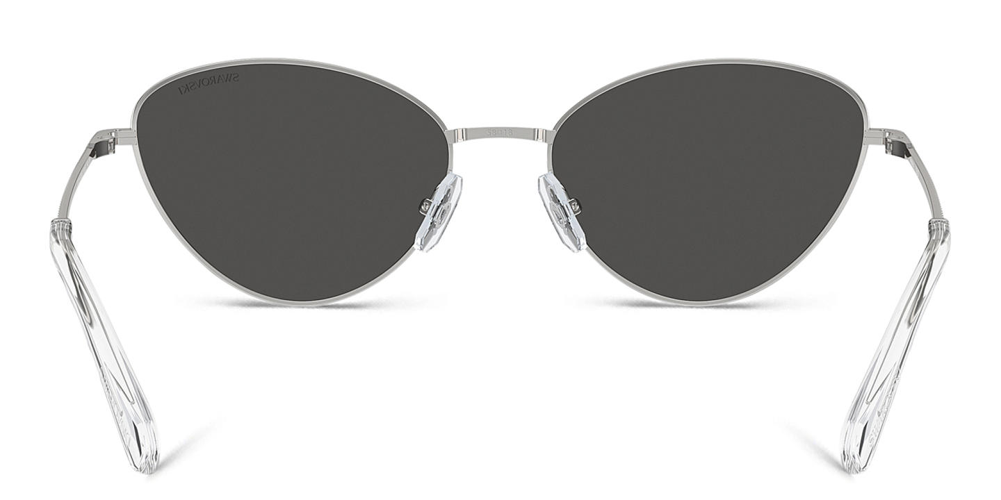 Swarovski Crystal-Embedded Cat-Eye Sunglasses in Silver – Product Photo 3
