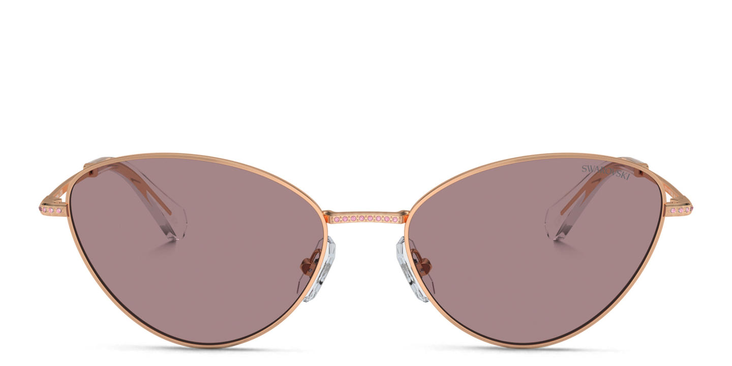 Swarovski Crystal-Embedded Cat-Eye Sunglasses in Rose Gold – Product Photo 0