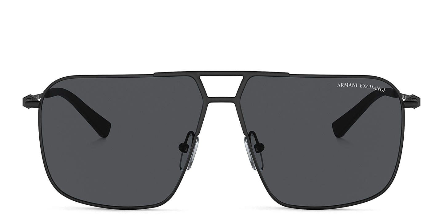 Armani Exchange A|X Logo Pilot Sunglasses in Black – Product Photo 0