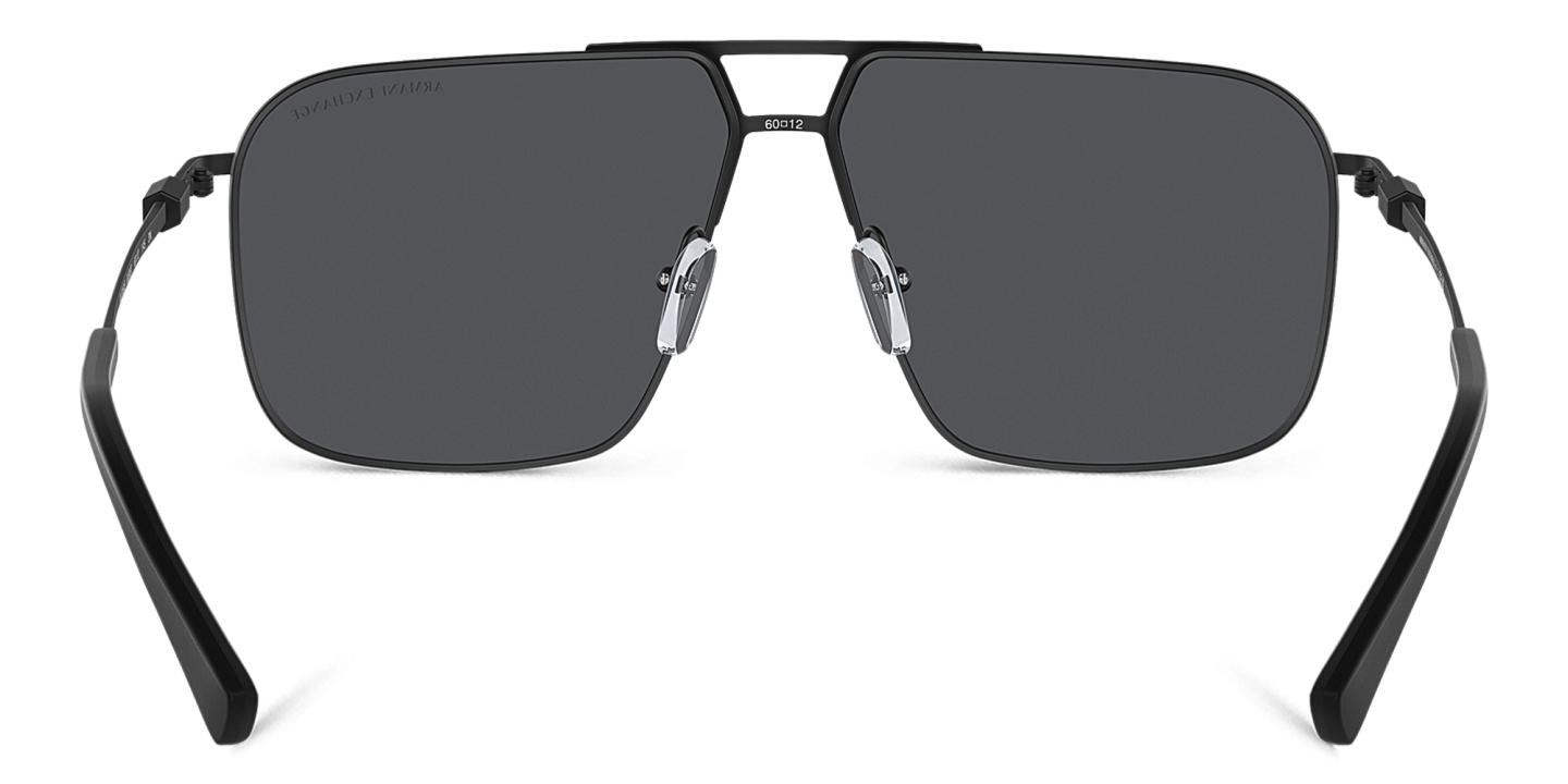 Armani Exchange A|X Logo Pilot Sunglasses in Black – Product Photo 3