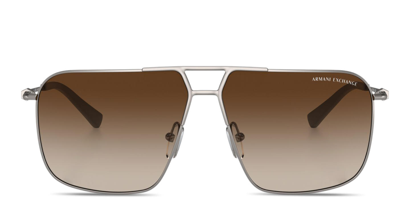 Armani Exchange A|X Logo Pilot Sunglasses in Gunmetal – Product Photo 0