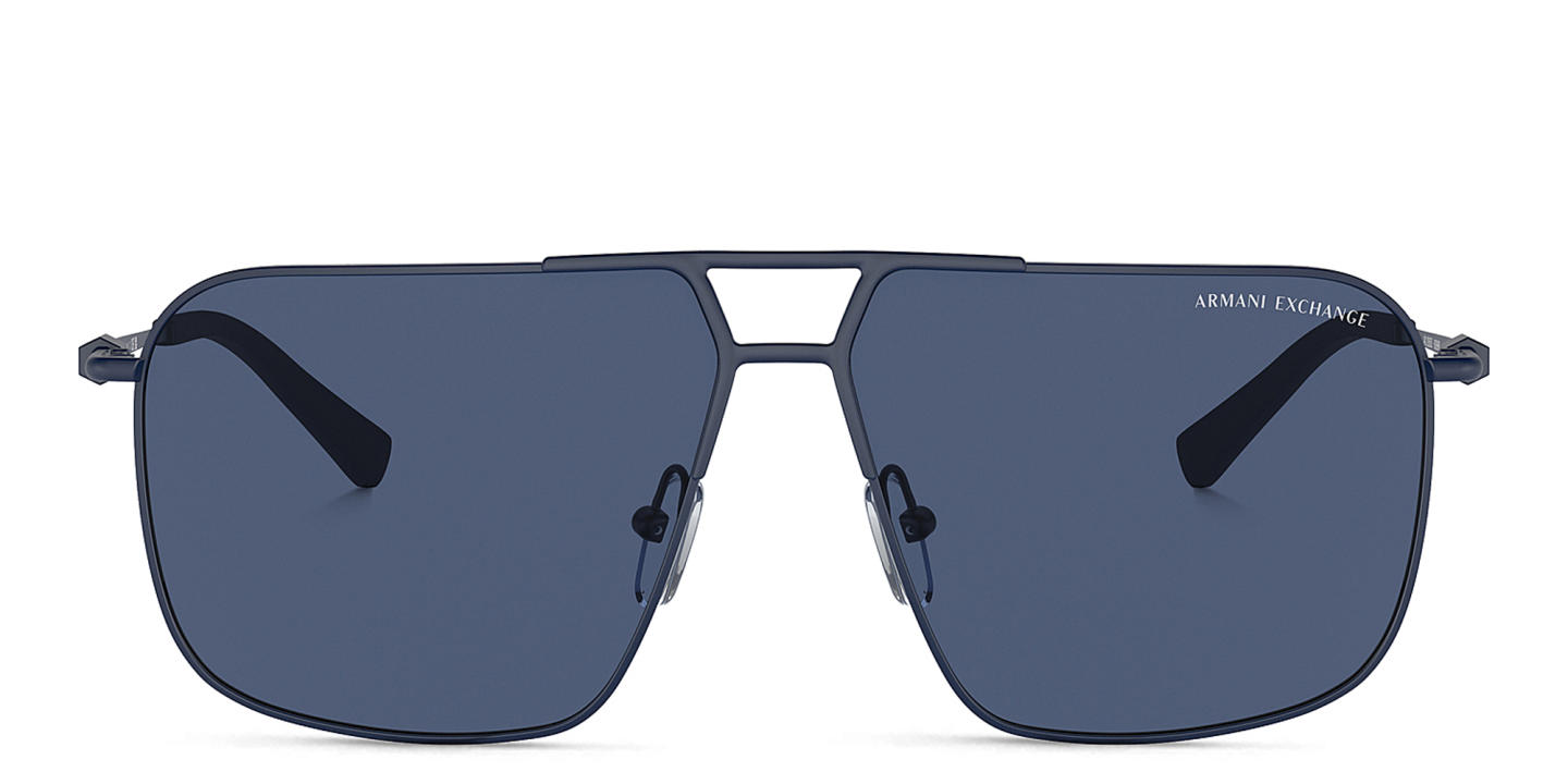 Armani Exchange A|X Logo Pilot Sunglasses in Blue – Product Photo 0