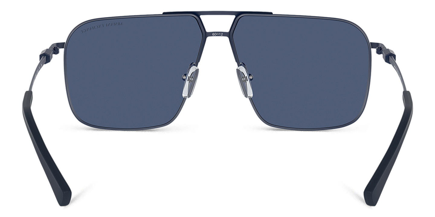 Armani Exchange A|X Logo Pilot Sunglasses in Blue – Product Photo 3