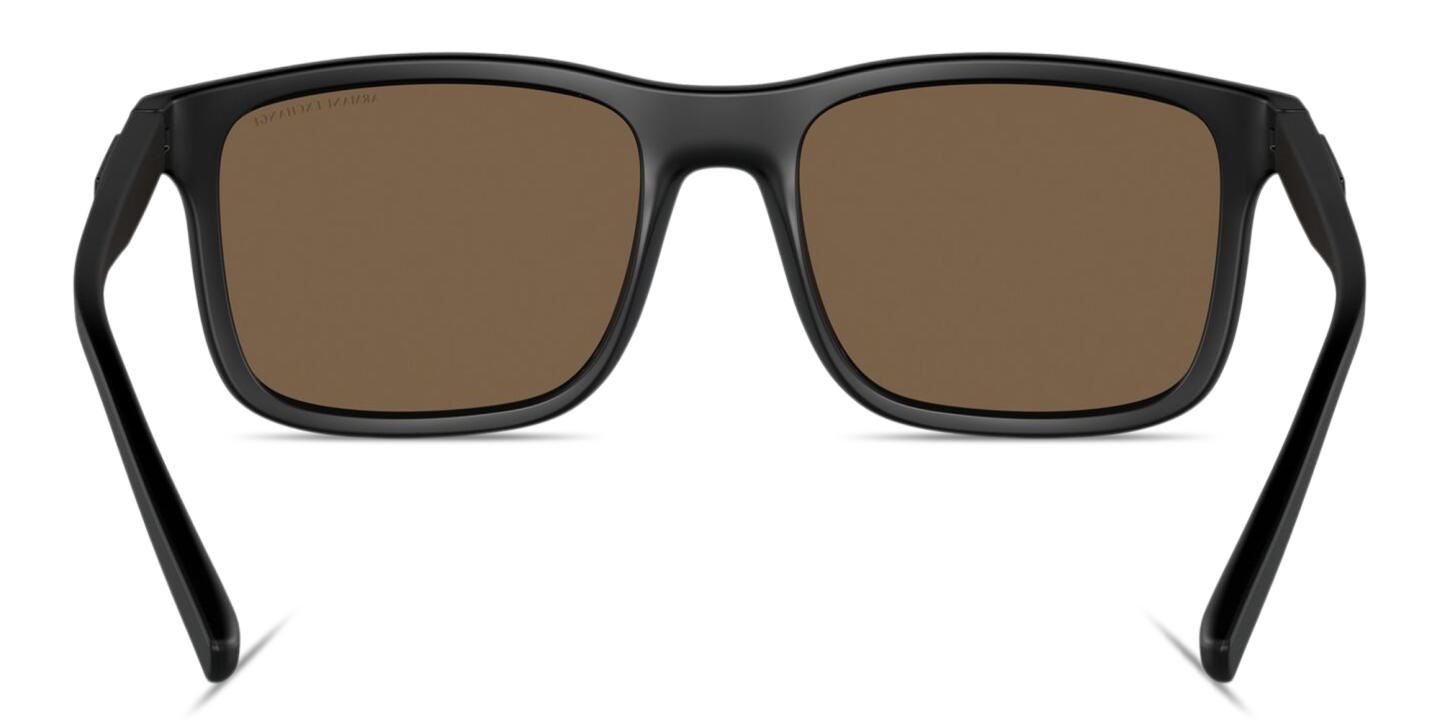 Armani Exchange Logo Signature Rectangle Sunglasses in Black – Product Photo 3