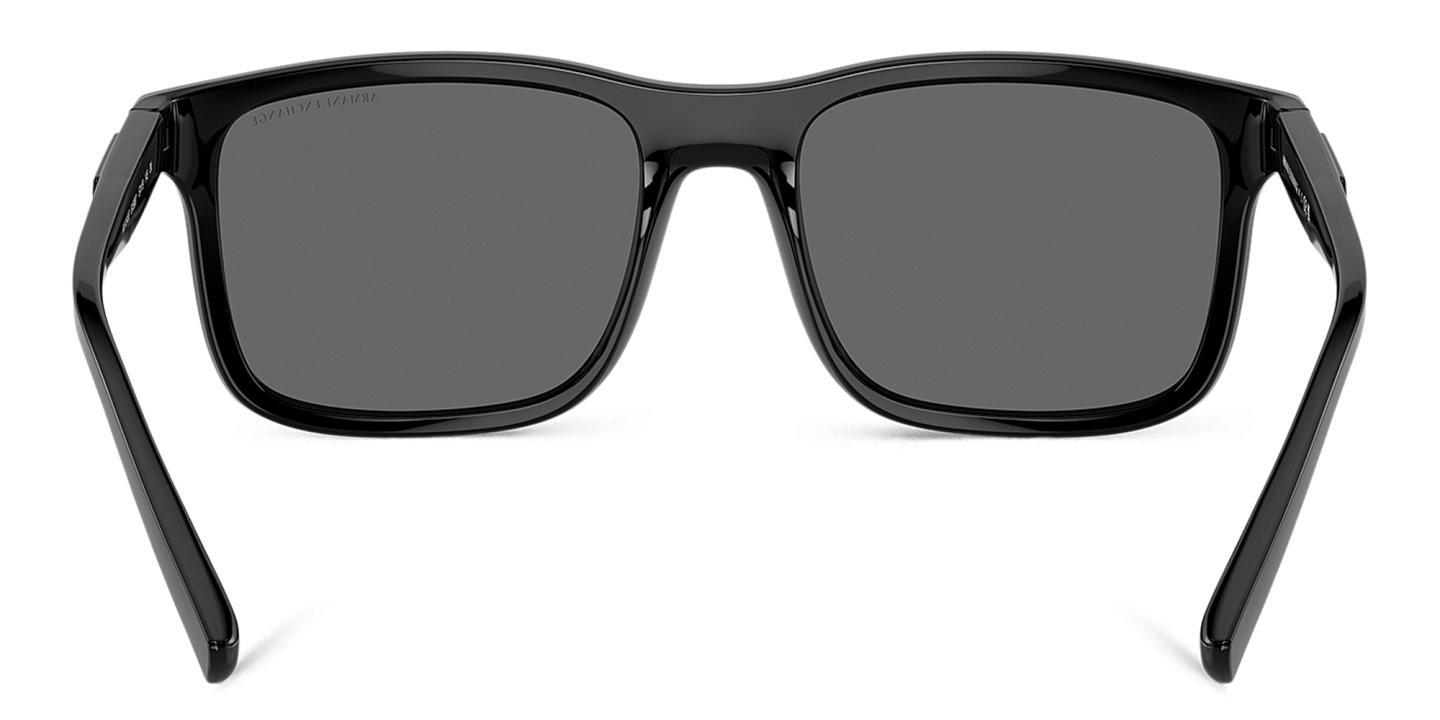 Armani Exchange Logo Signature Rectangle Sunglasses in Black – Product Photo 3