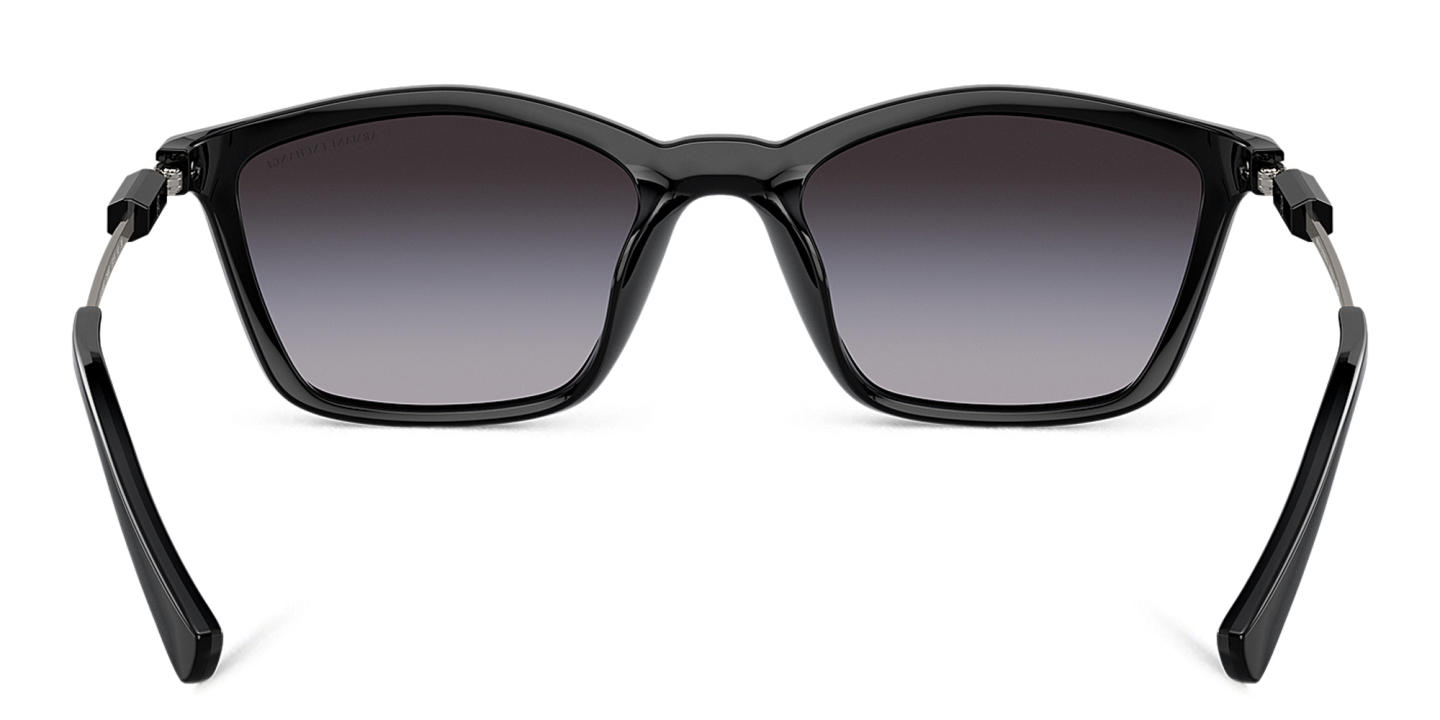 Shop Armani Exchange A|X Logo Irregular Sunglasses in Black online.