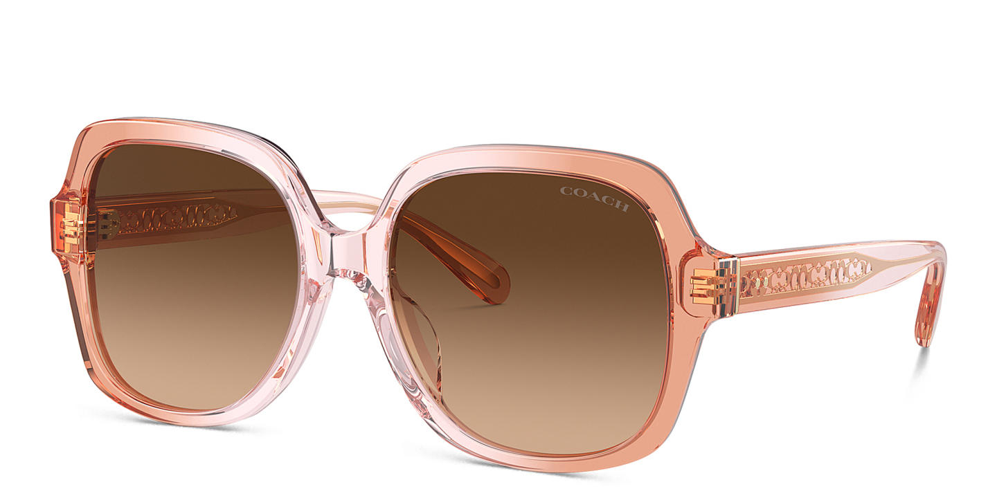 Coach C Logo Detail Oversized Square Sunglasses in Pink – Product Photo 1