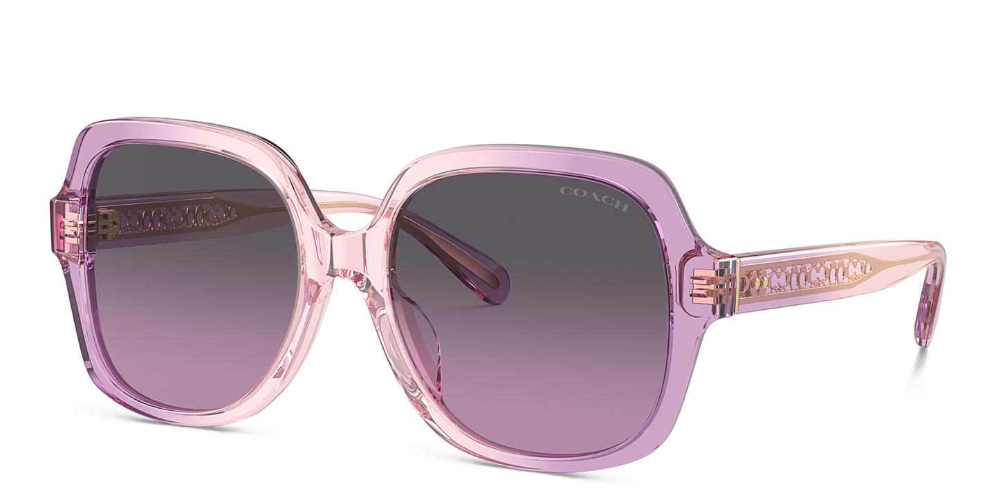 Coach C Logo Detail Oversized Square Sunglasses in Pink – Product Photo 1